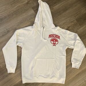 Moschino Red and White spa couture hoodie